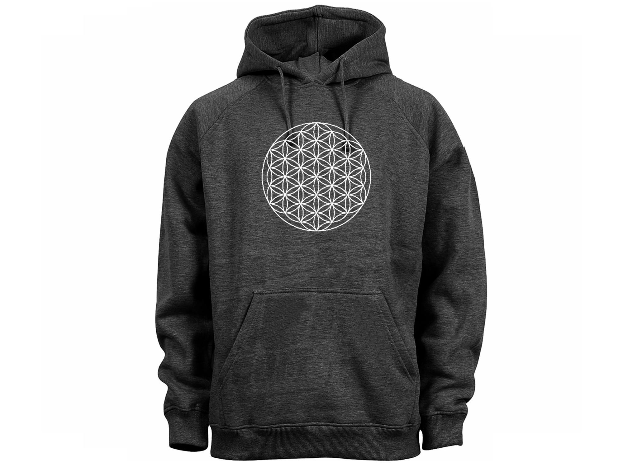 Sacred geometry-Flower of life heather gray hoodie