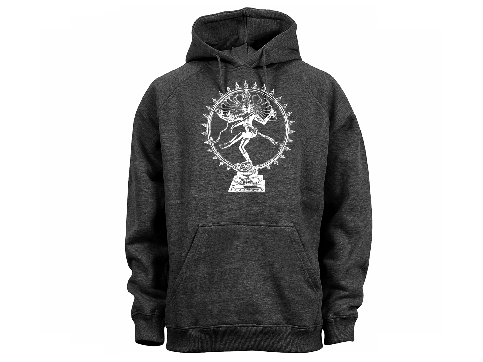 Nataraja Dancing Shiva Buddhist Yoga symbols gray hoodie