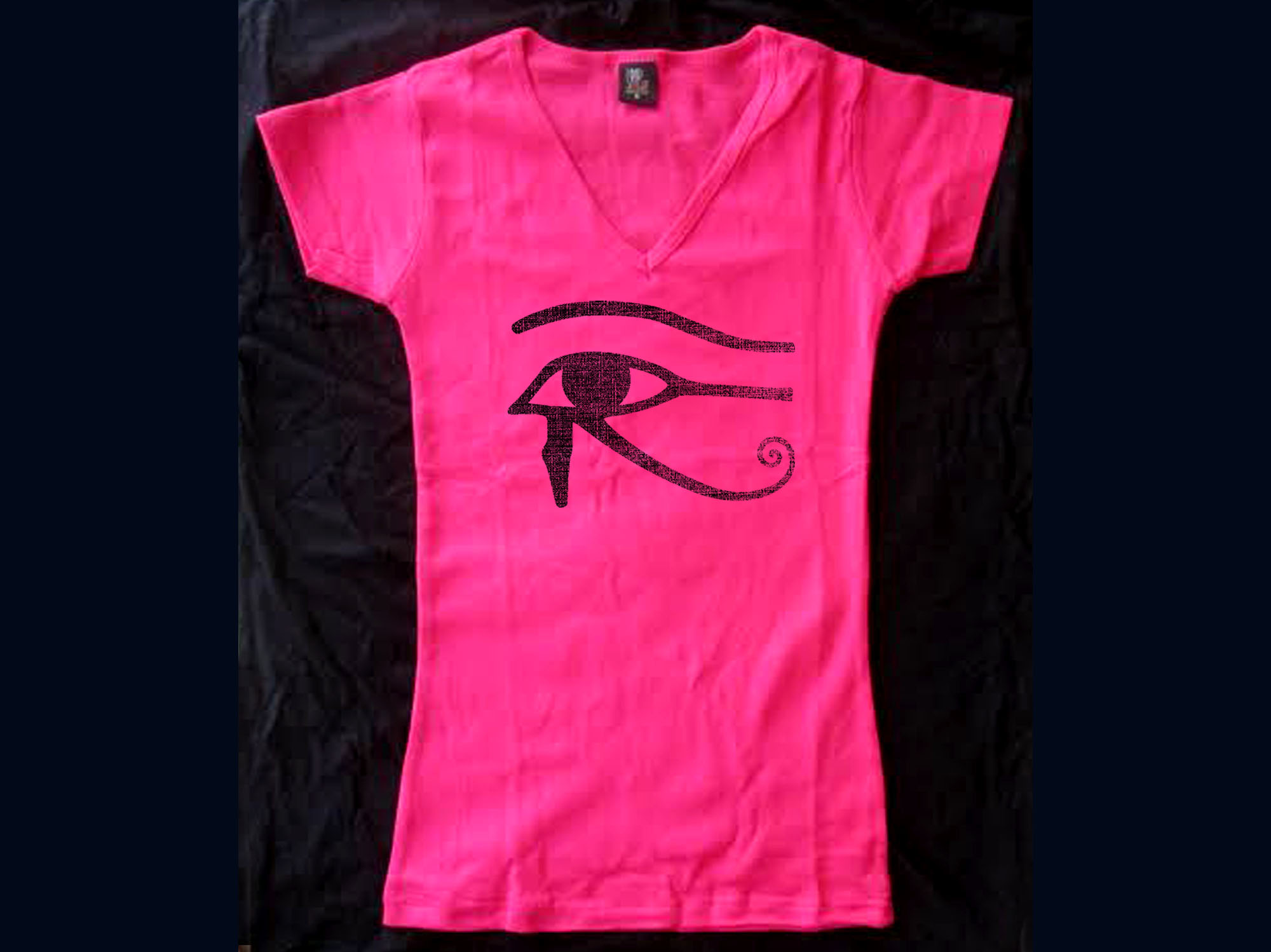 Ancient Egypt symbol Wadjet Ra Horus Eye women pink t-shirt