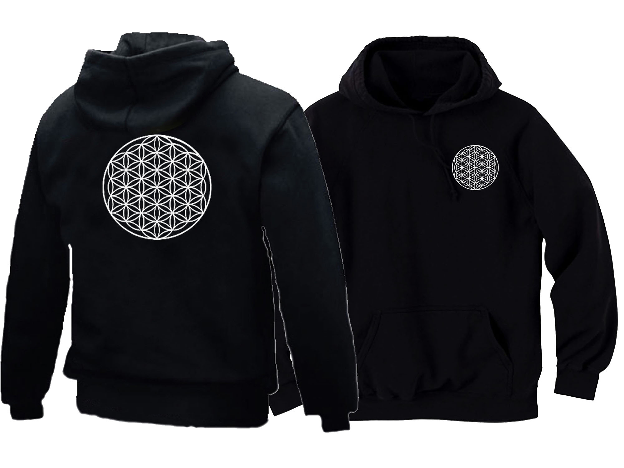 Flower of life spirit pullover sweat hoodie A
