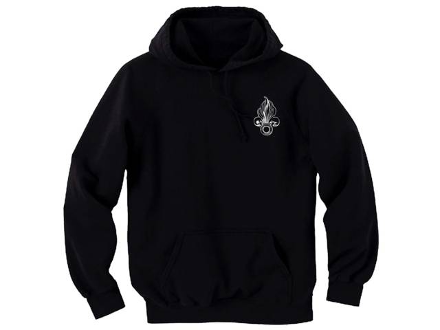 French legion logo fleur de lis military graphic pullover hoodie
