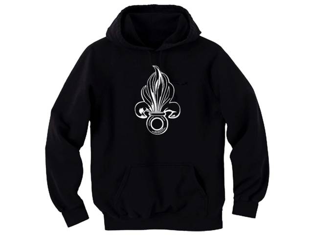 French legion emblem fleur de lis military graphic pullover hoodie