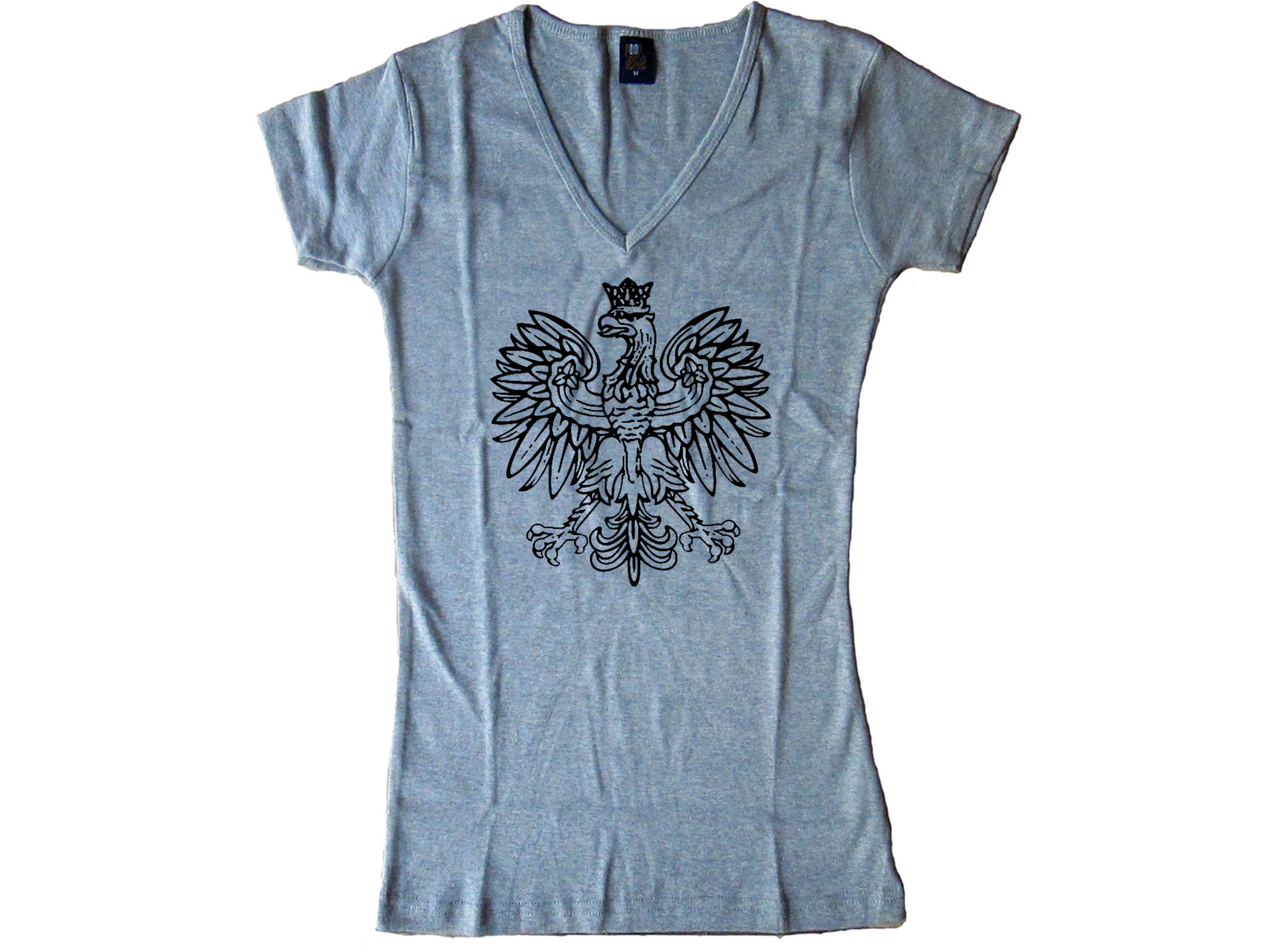 Poland coat of arms Polish Patriot Eagle female gray t shirt