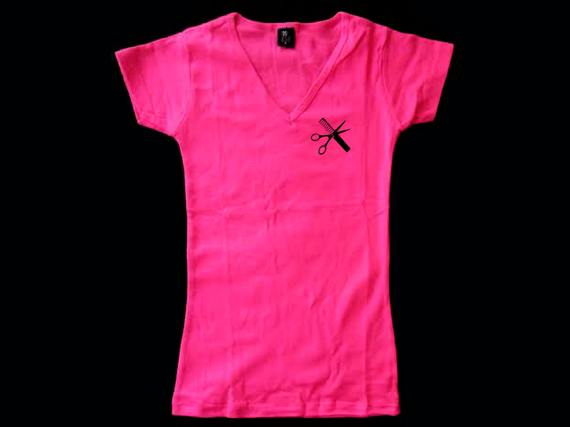 Hairstylist cheap female pink t-shirt