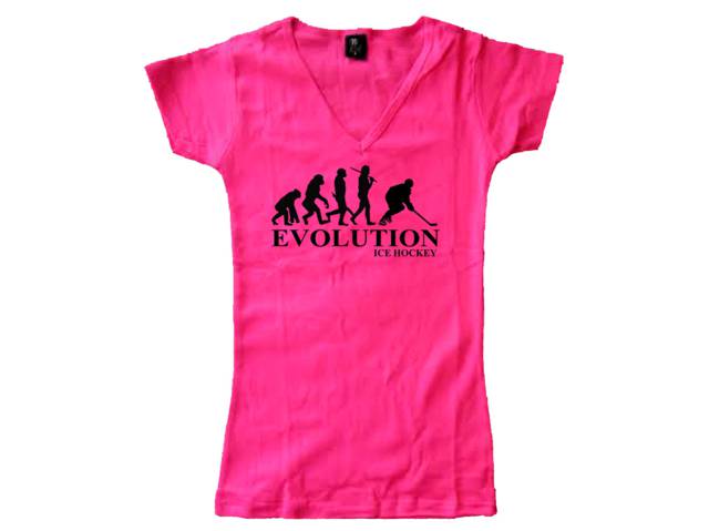 Ice hockey evolution funny evolve customized women t-shirt 2