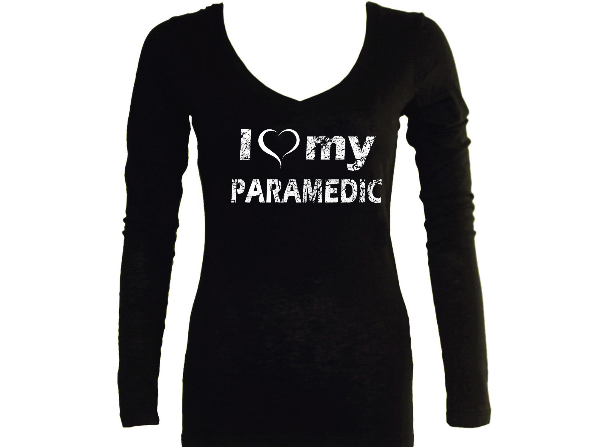 I love heart my paramedic women/youth sleeved t-shirt