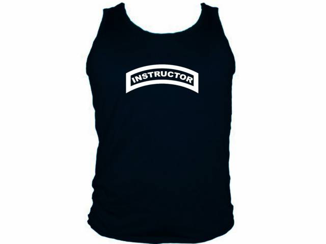 Instructor badge customized gym tank top