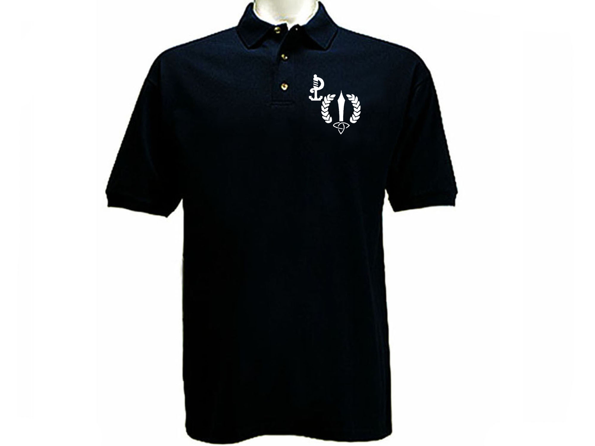 Army Ranger Wing ARW Irish Ops Special Forces polo style black t-shirt