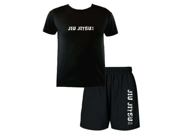 Jiu jitsu set black t shirt & black shorts