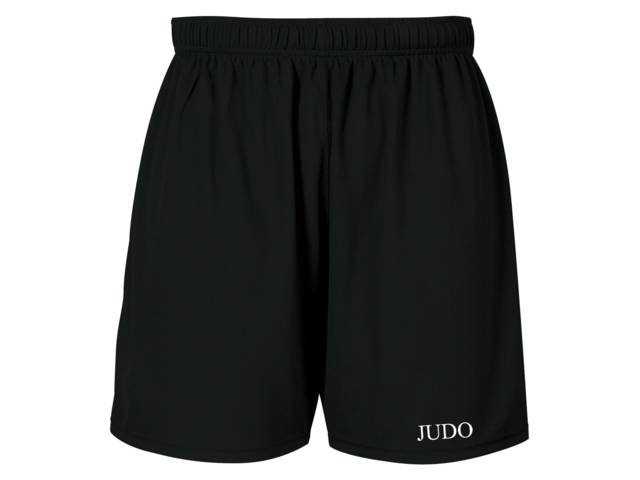 Judo moisture wicking polyester black shorts
