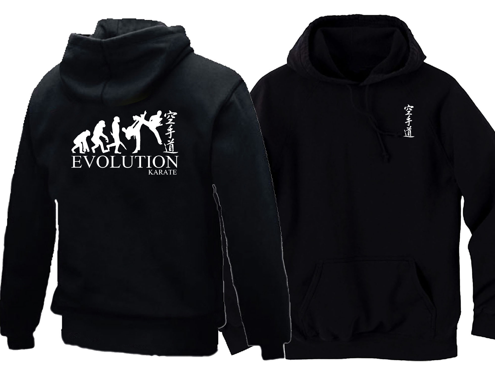 Evolution Karate hoodie -front & back image
