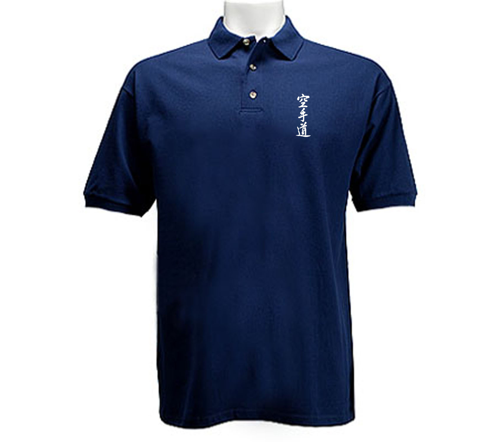 Karate navy blue polo style t-shirt