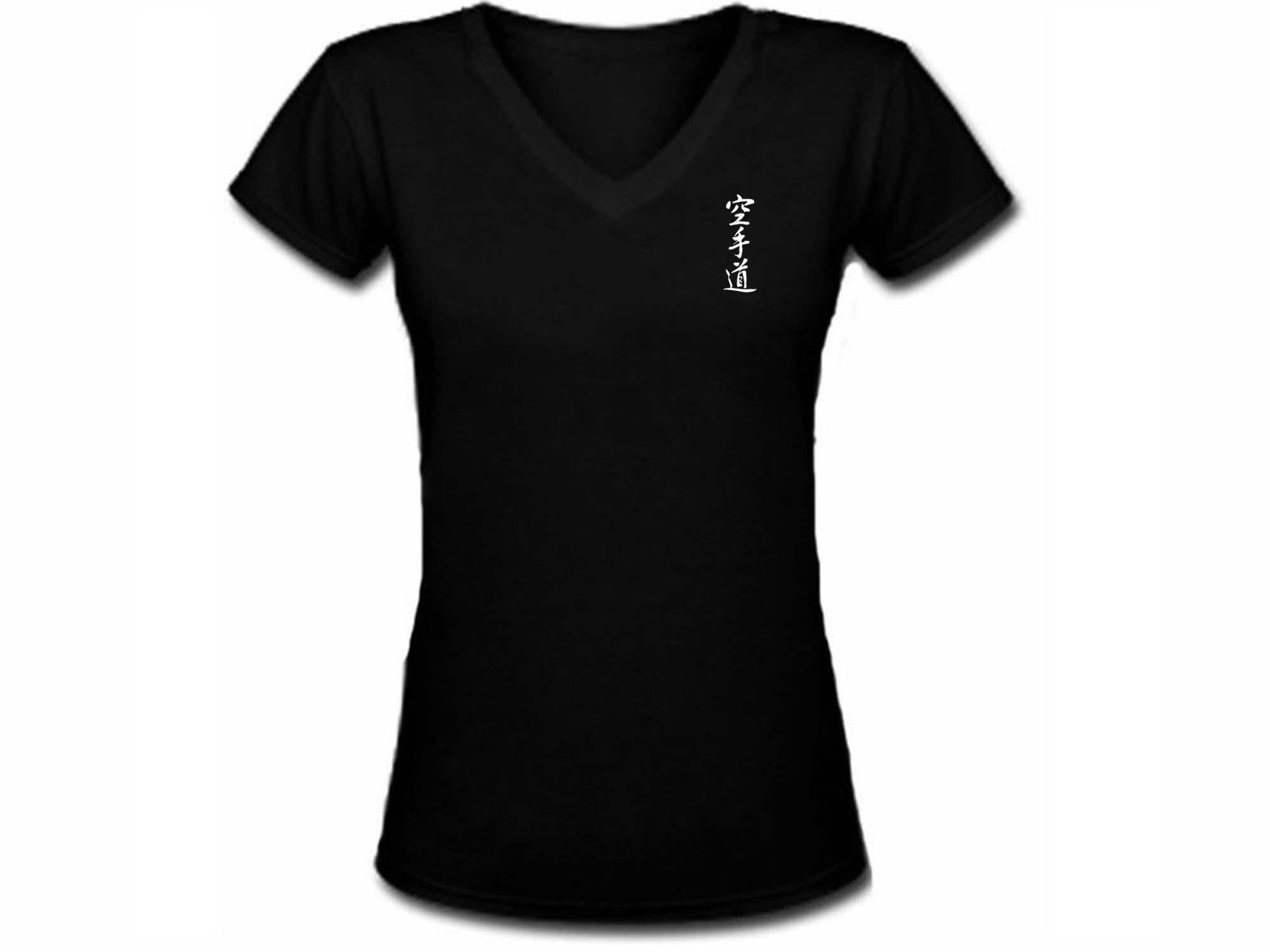 Karate Japanese script women martial arts black t-shirt