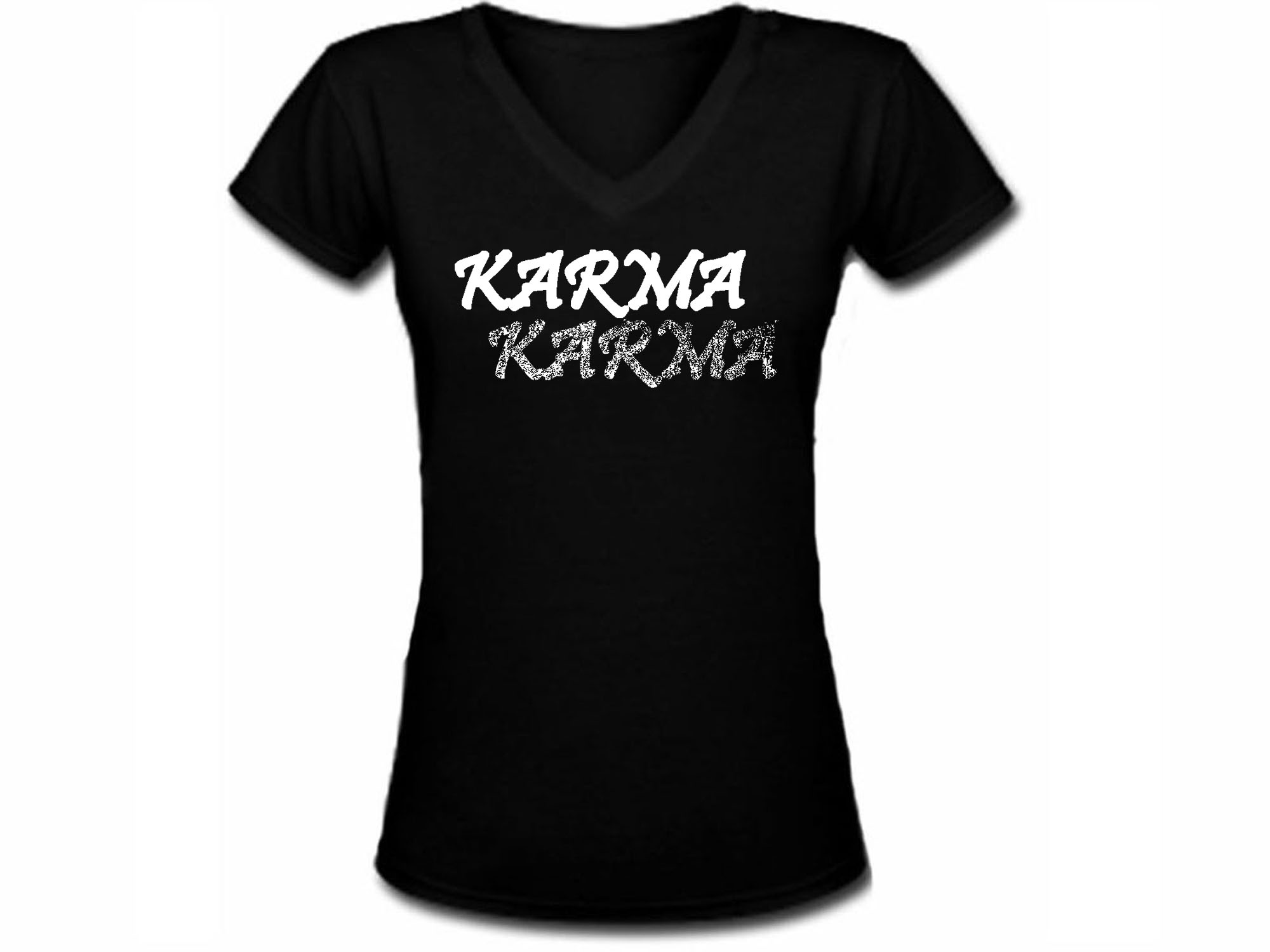 Karma yoga wear meditation woman girls black t shirt