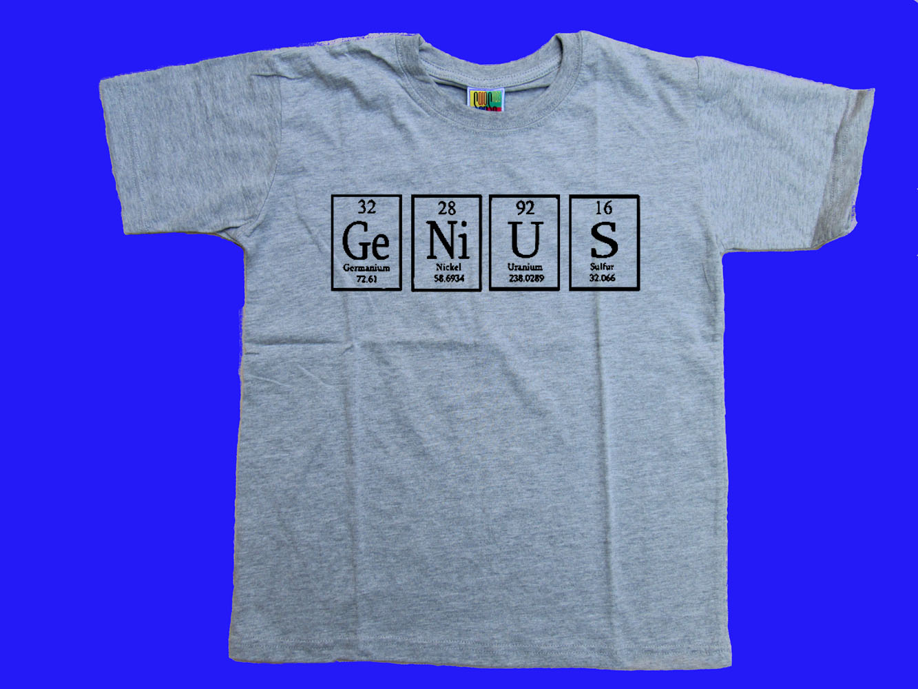 Genius Periodic table nerdy kid's t-shirt