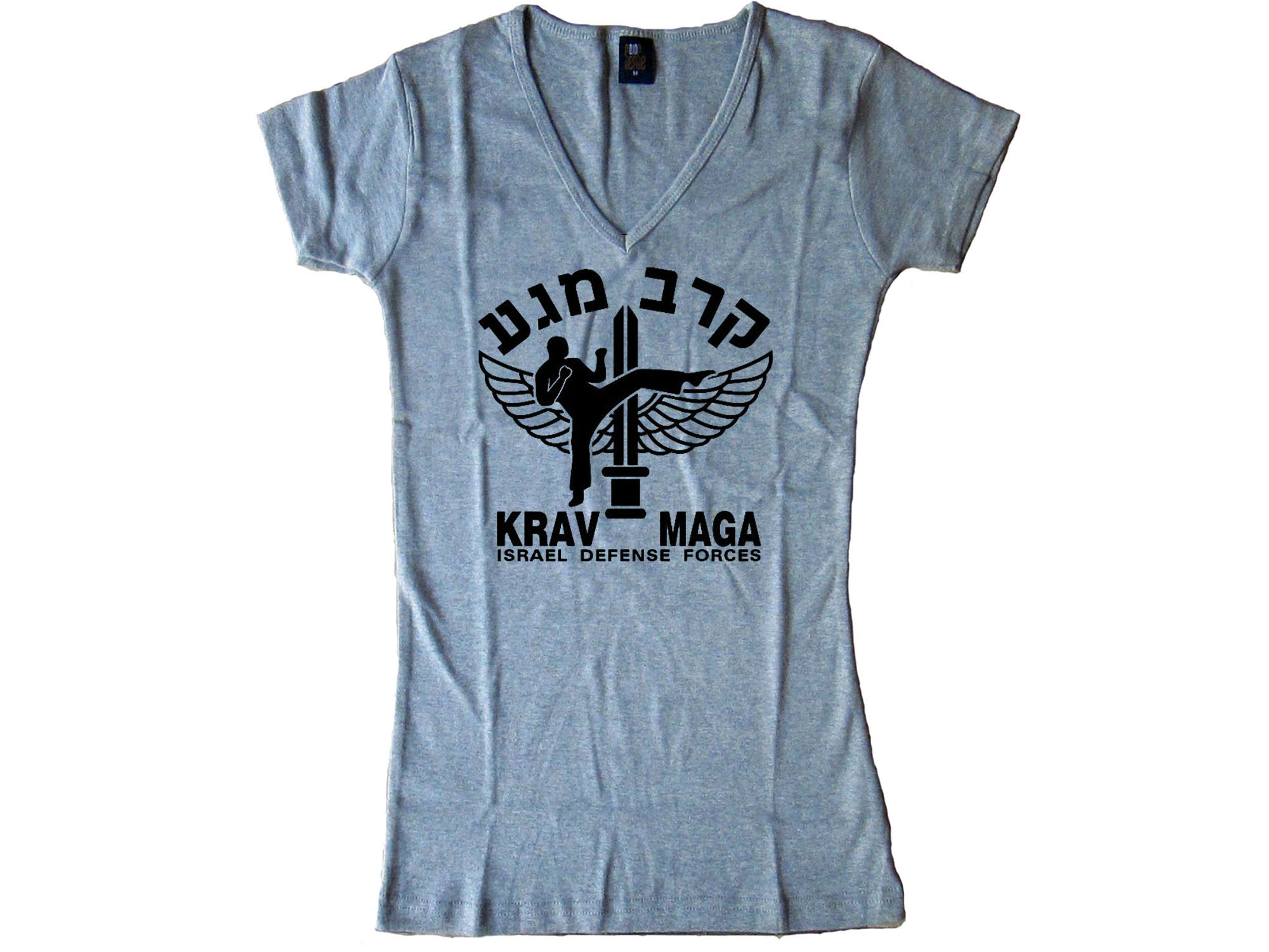 Krav maga emblem women or junior gray t-shirt
