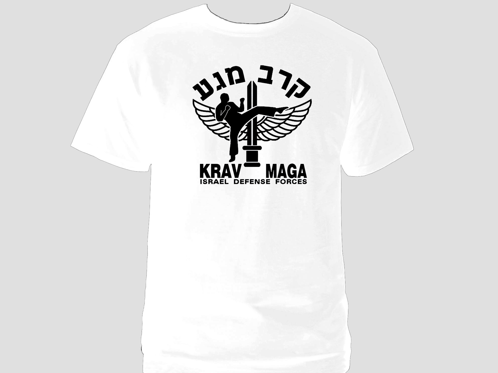 Krav maga emblem 100% cotton white new t-shirt