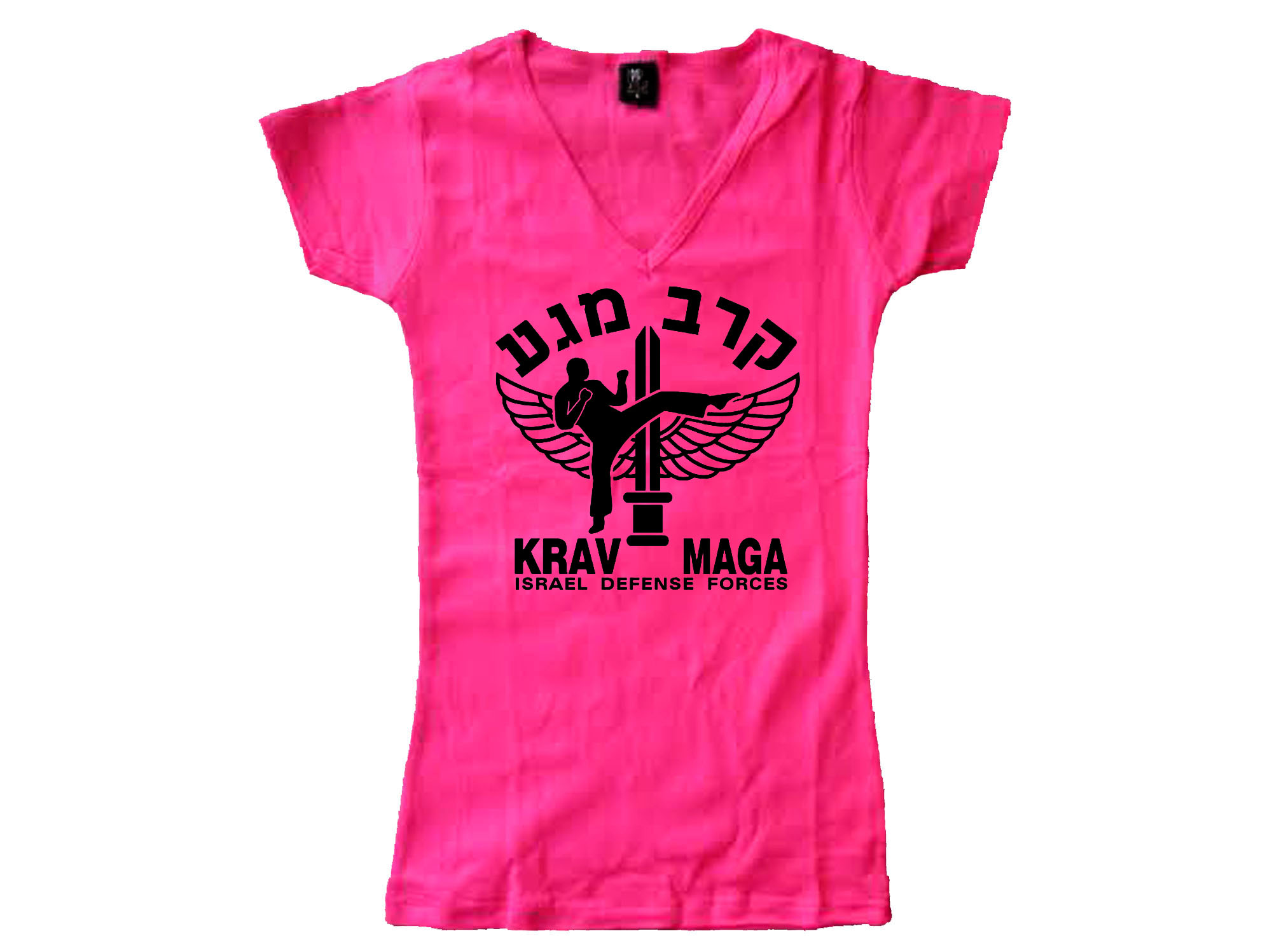 Krav maga emblem women customized pink t-shirt