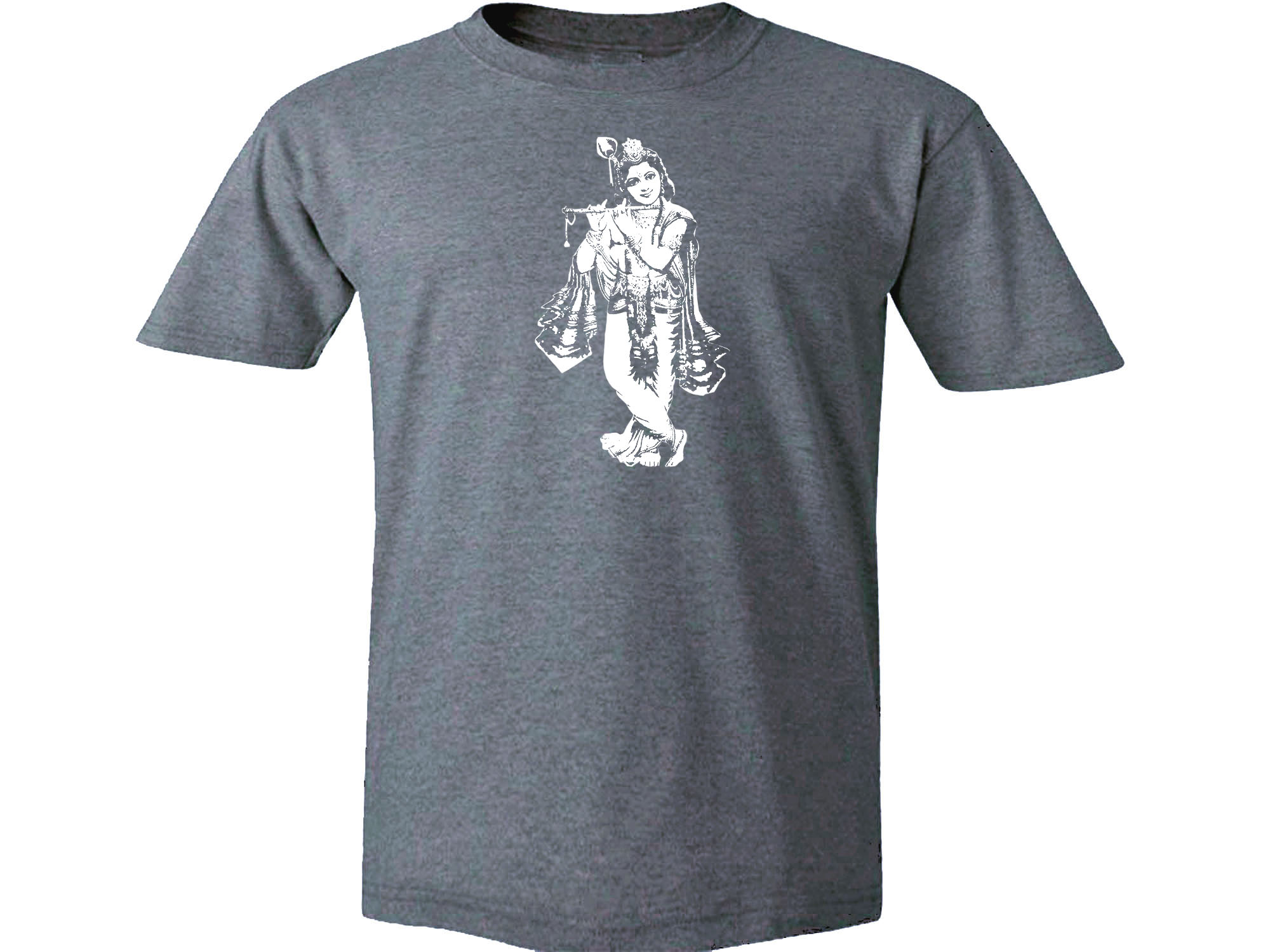 Buddhism Gods Krishna yoga meditation wear gray t shirt
