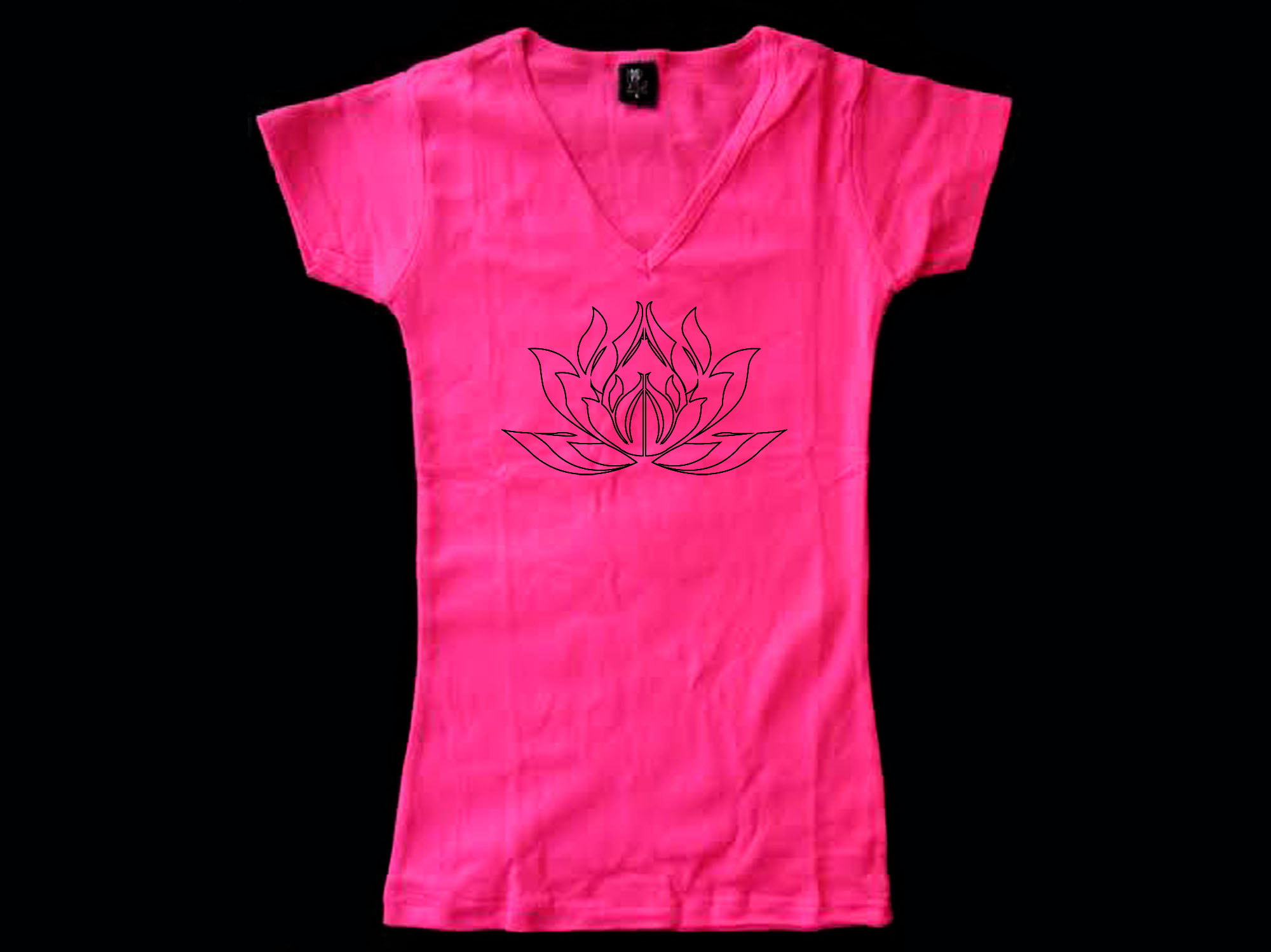 Lotus flower yoga clothes meditation woman girls pink te shirt