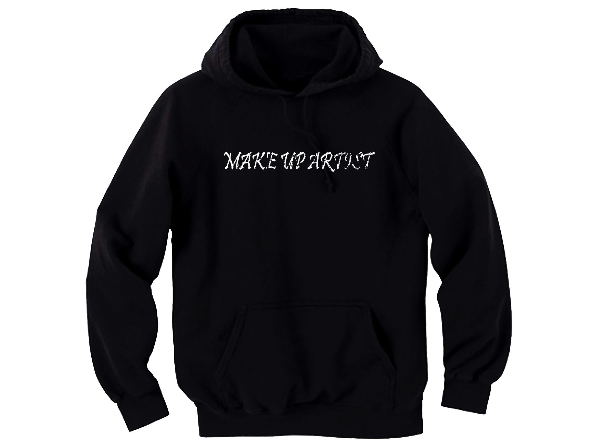 Makeup artist customized black hoodie