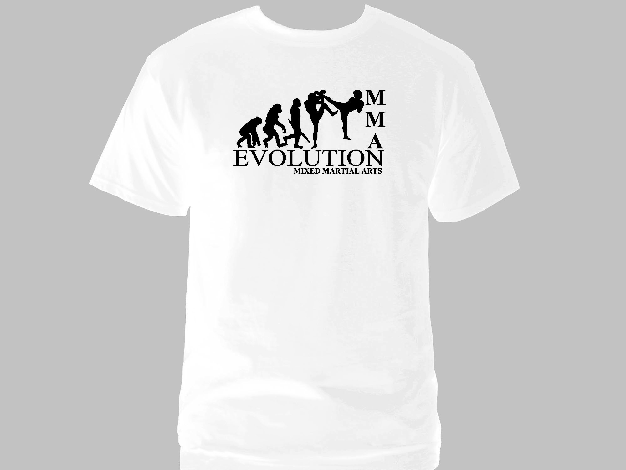 MMA evolution mixed martial arts white t-shirt