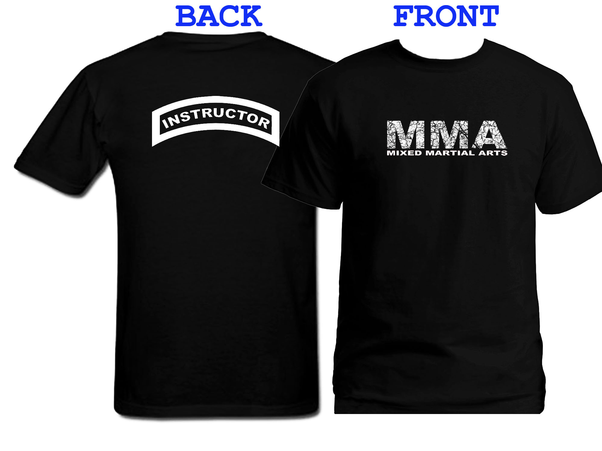 MMA mixed martial arts Instructor distressed look t-shirt