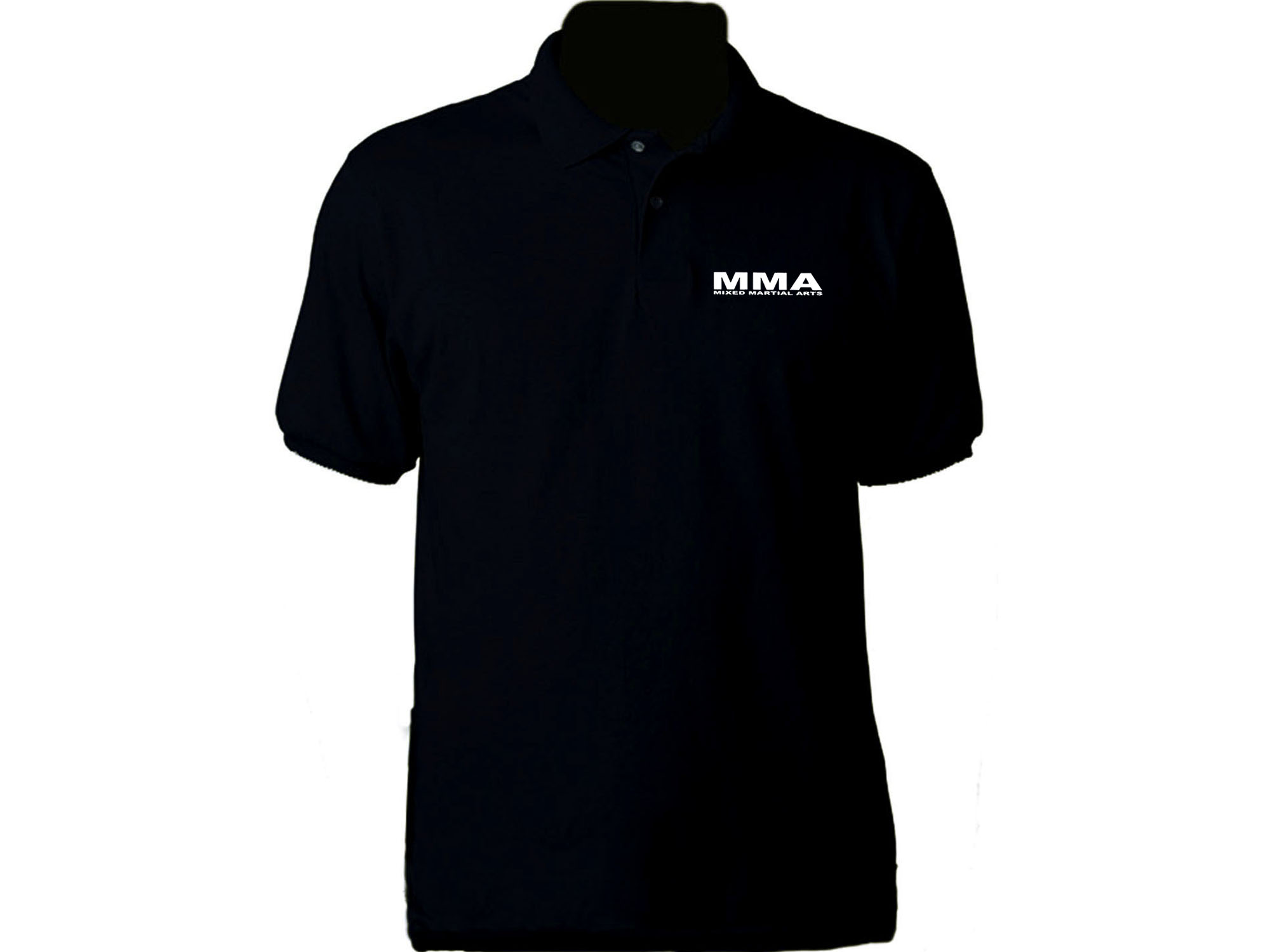MMA mixed martial arts sweat proof fabric polo style t-shirt