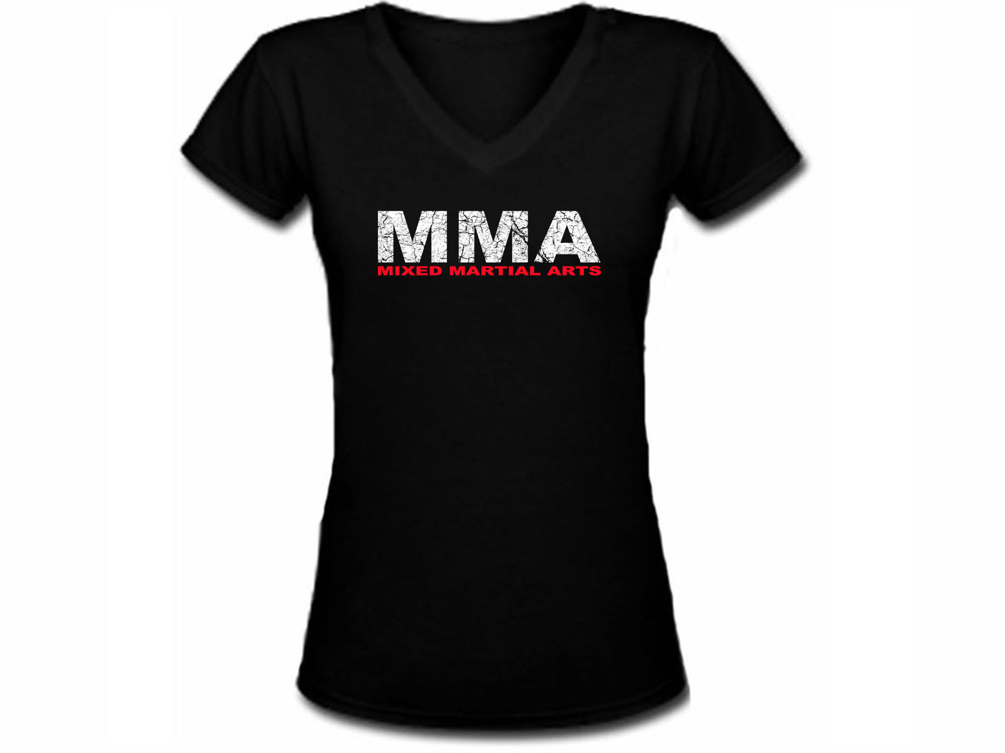 MMA mixed martial arts distressed look women t-shirt