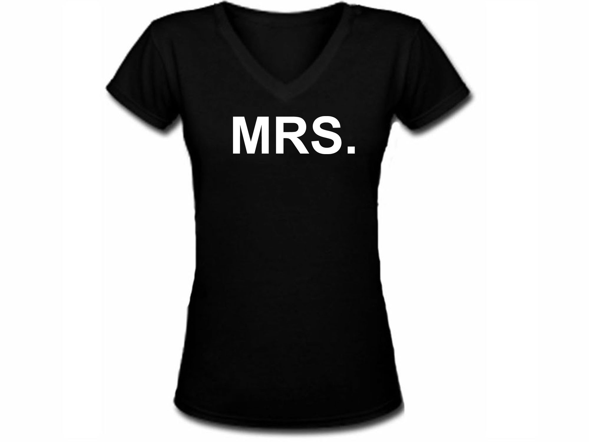 Mrs. funny couple women black tee shirt