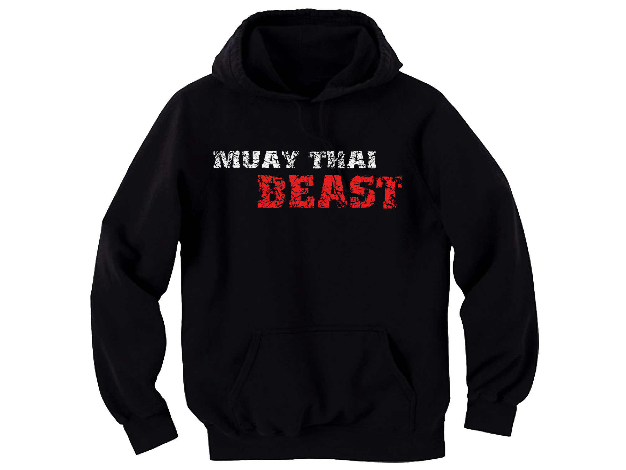 Muay Thai Beast distressed print customized sweat hoodie