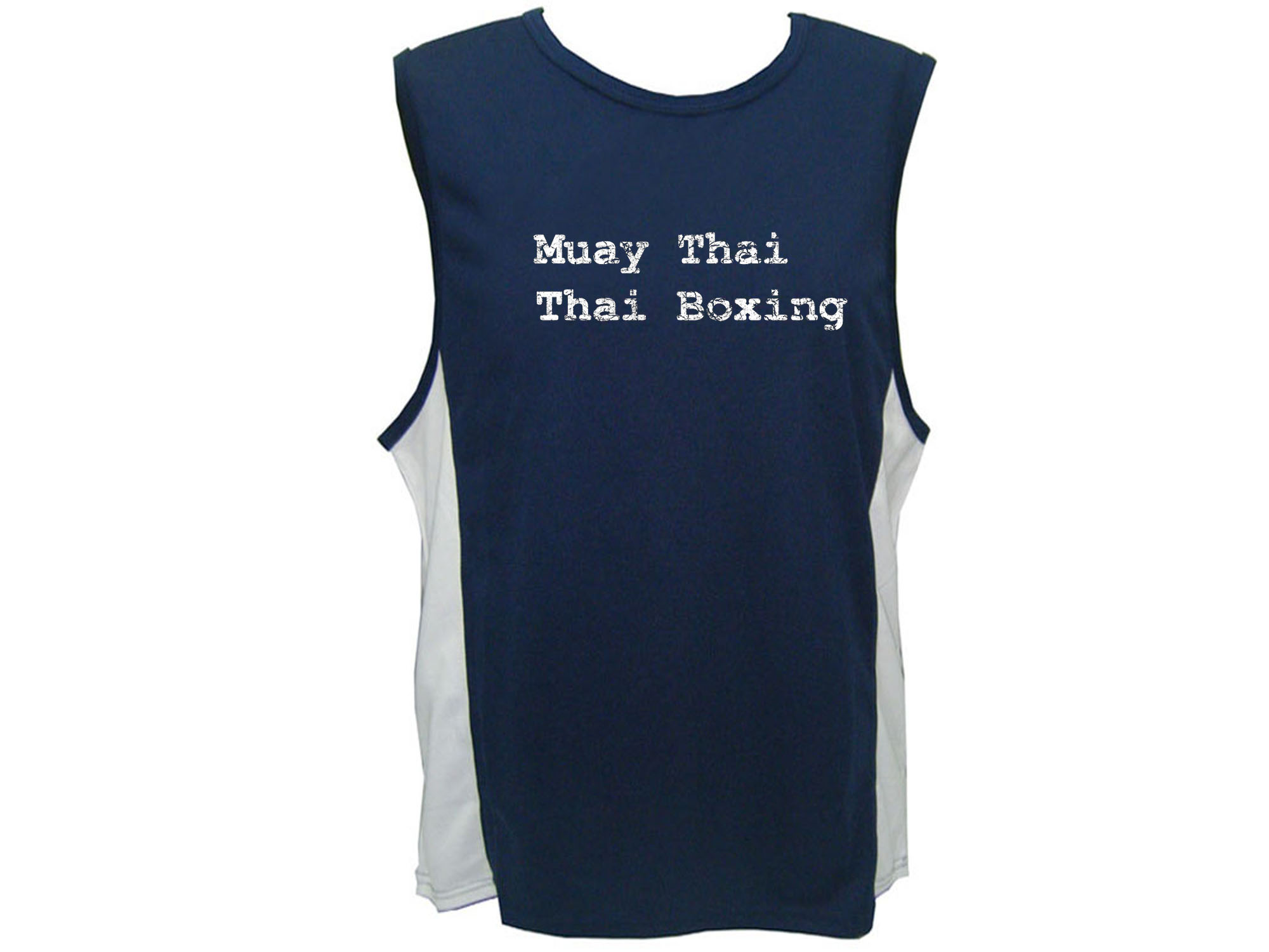 Muay Thai boxing distressed look sweat proof fabric workout tank top