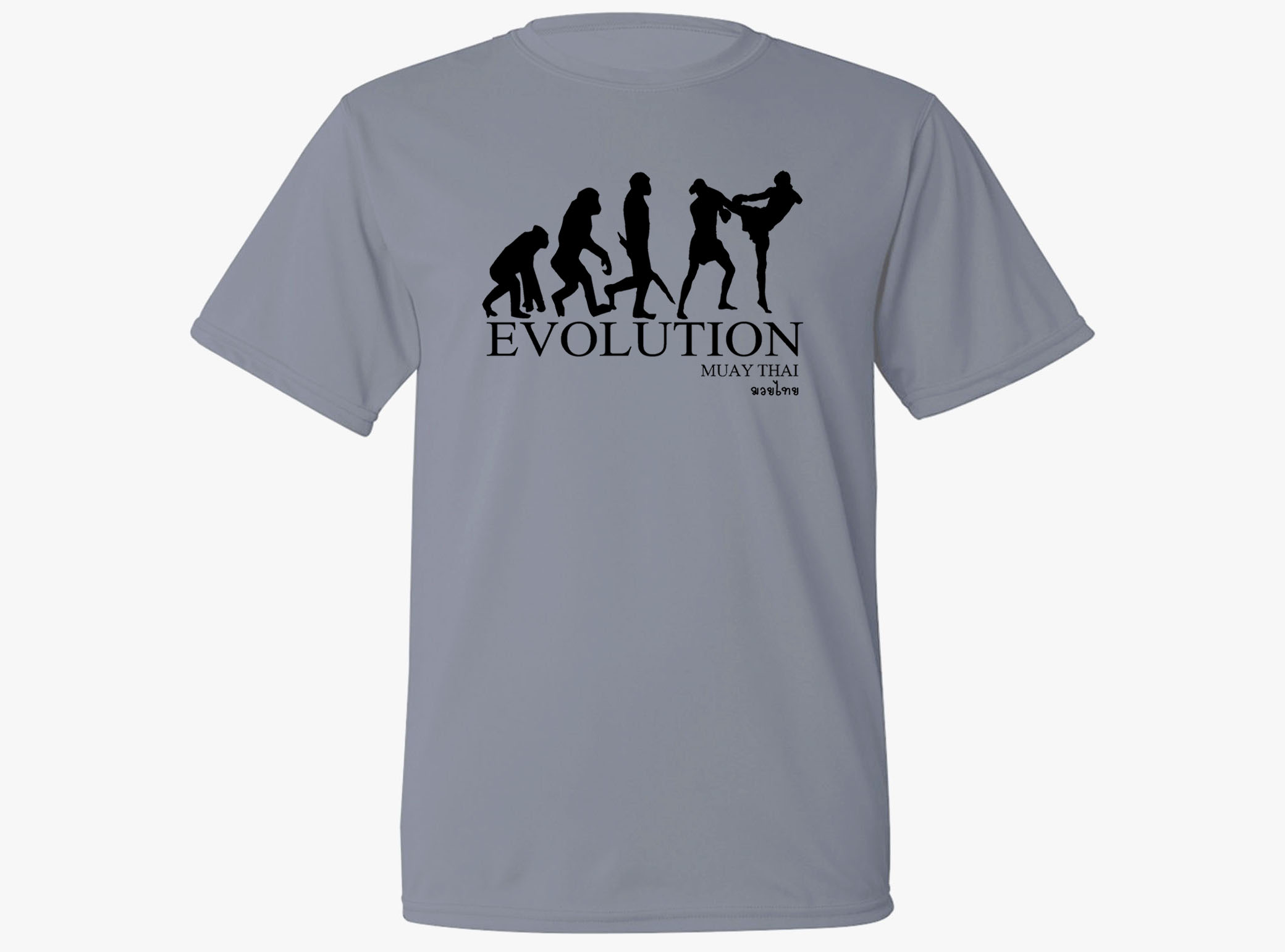 Muay Thai boxing Evolution sweat proof gray t-shirt