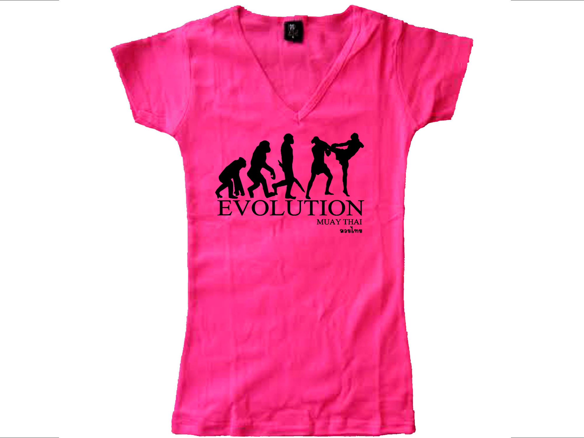 Muay Thai evolution boxing women or junior pink t-shirt