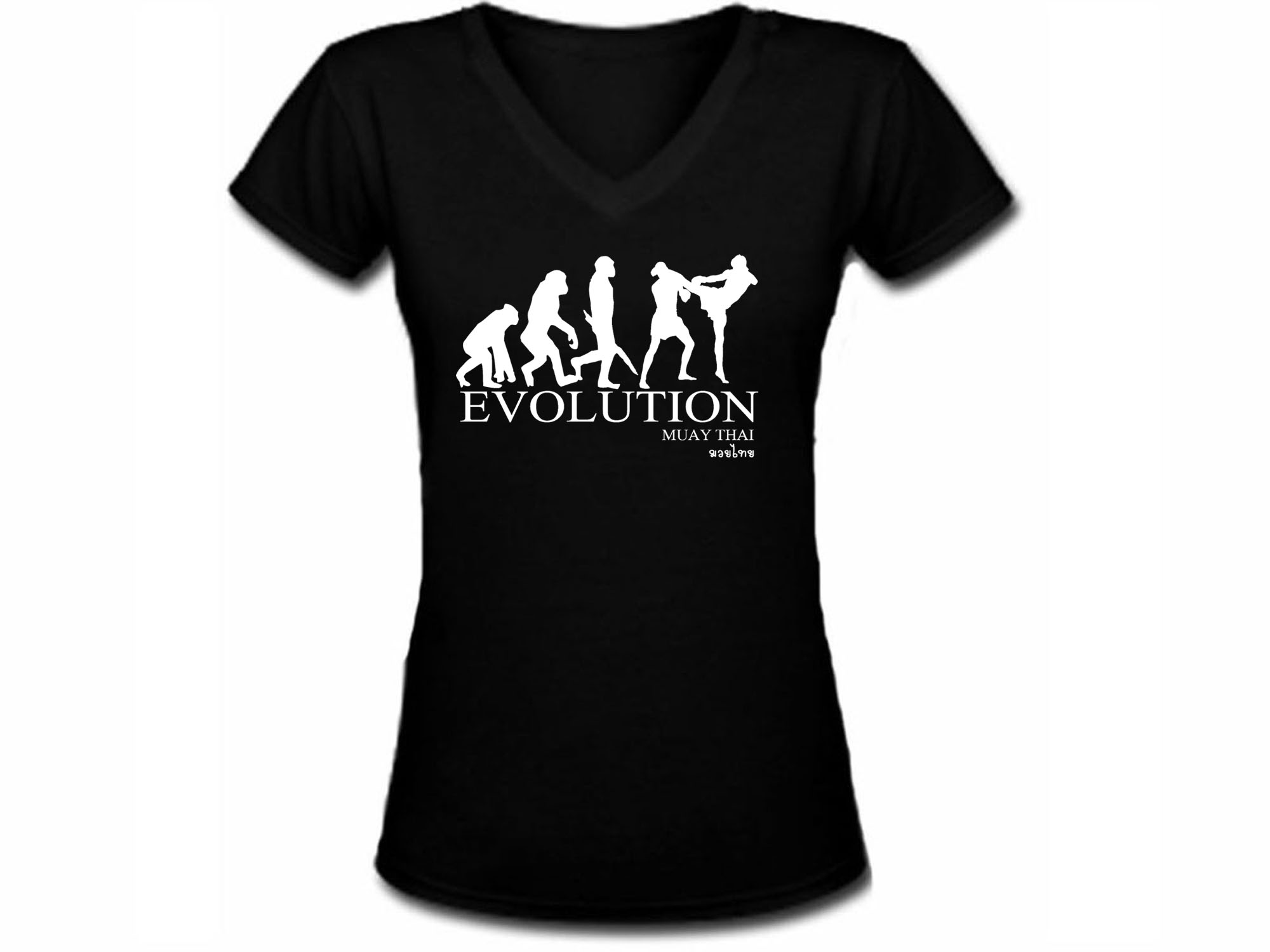 Muay Thai evolution boxing women or junior black t-shirt