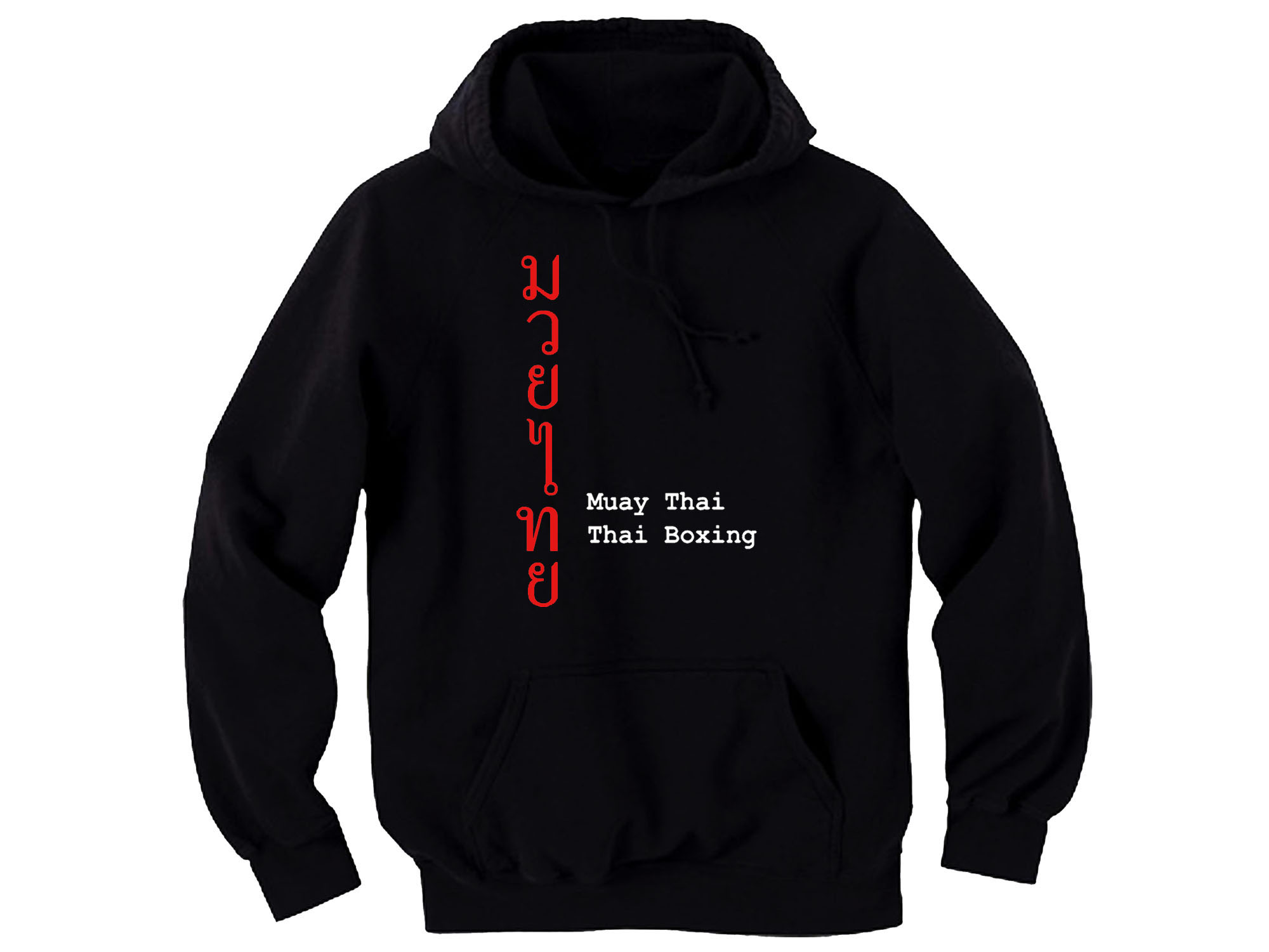 Muay Thai red/white print sweat hoodie for man/women or youth