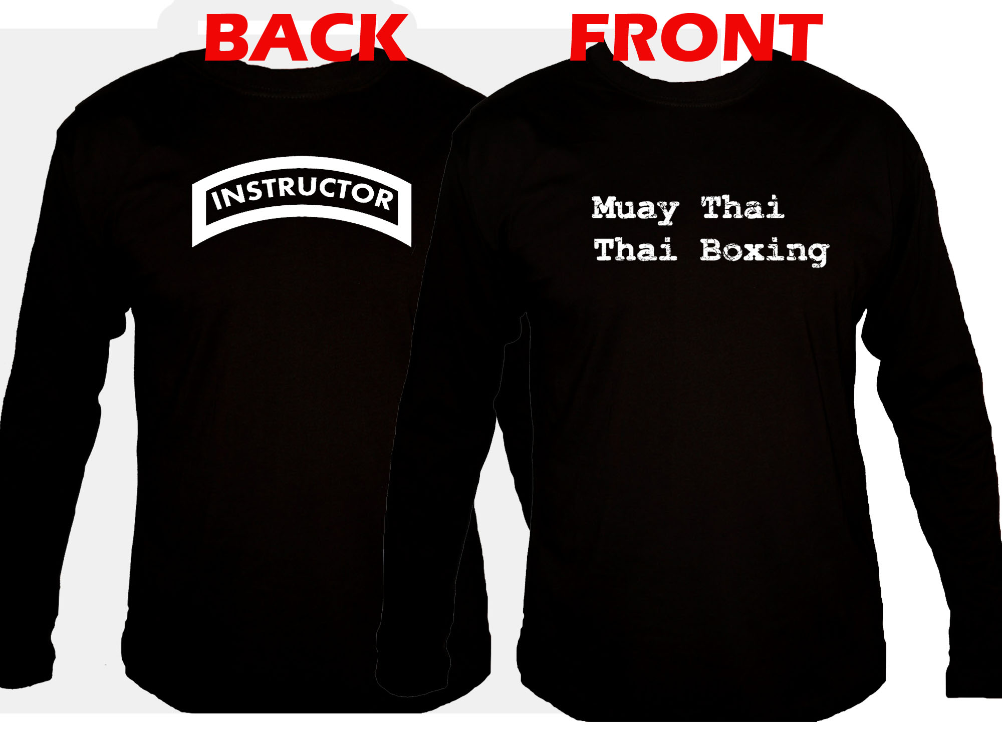 Muay Thai boxing instructor sleeved t-shirt