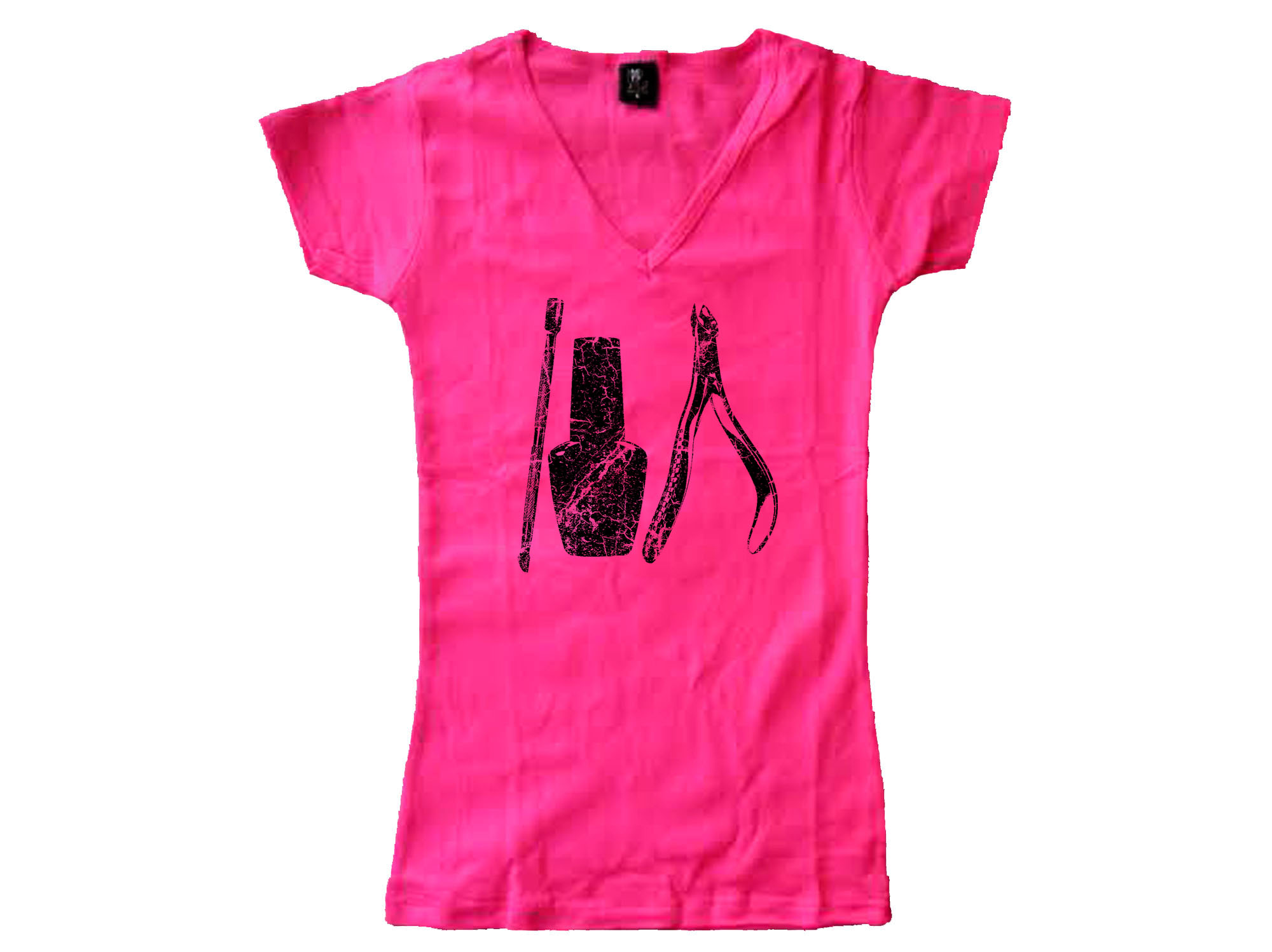 Nail technician tech pink women or teens t-shirt 2