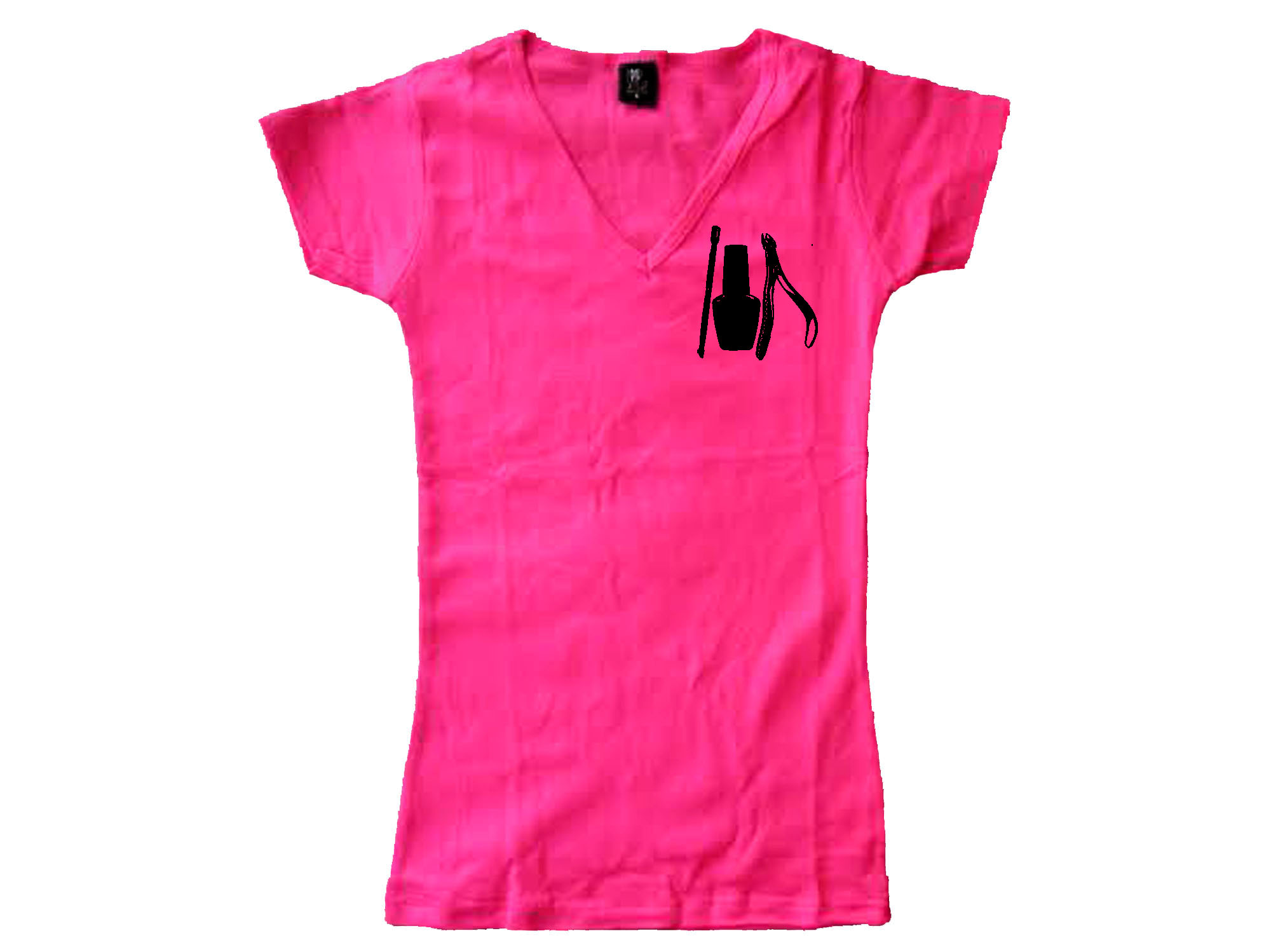 Nail technician pink t-shirt