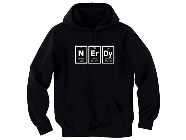Gifts for Geeks Nerdy - periodic table of elements hooded sweatshirt