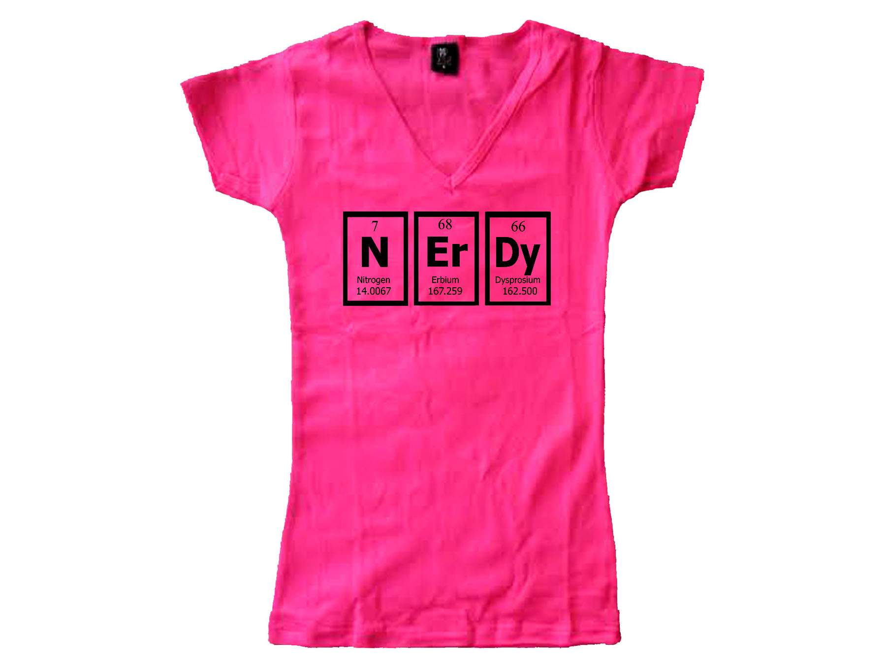 Nerdy-periodic table of elements women geeks t shirt