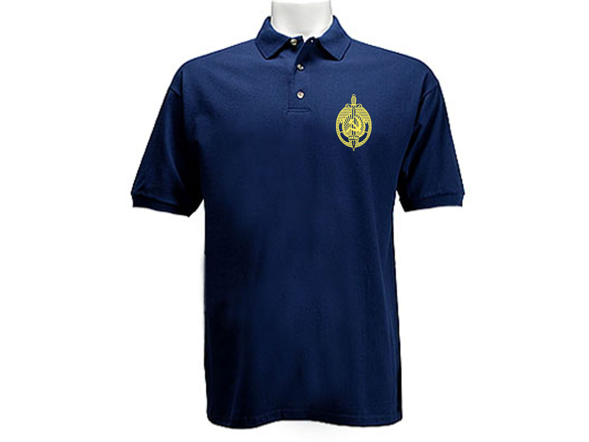 NKVD russian national security agency polo style navy blue shirt