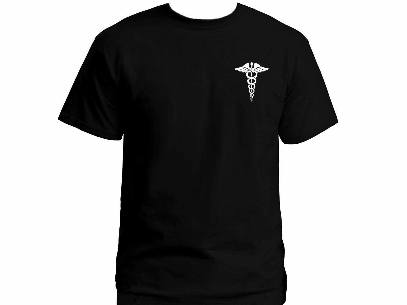 Nurse doctors medic pin black t-shirt