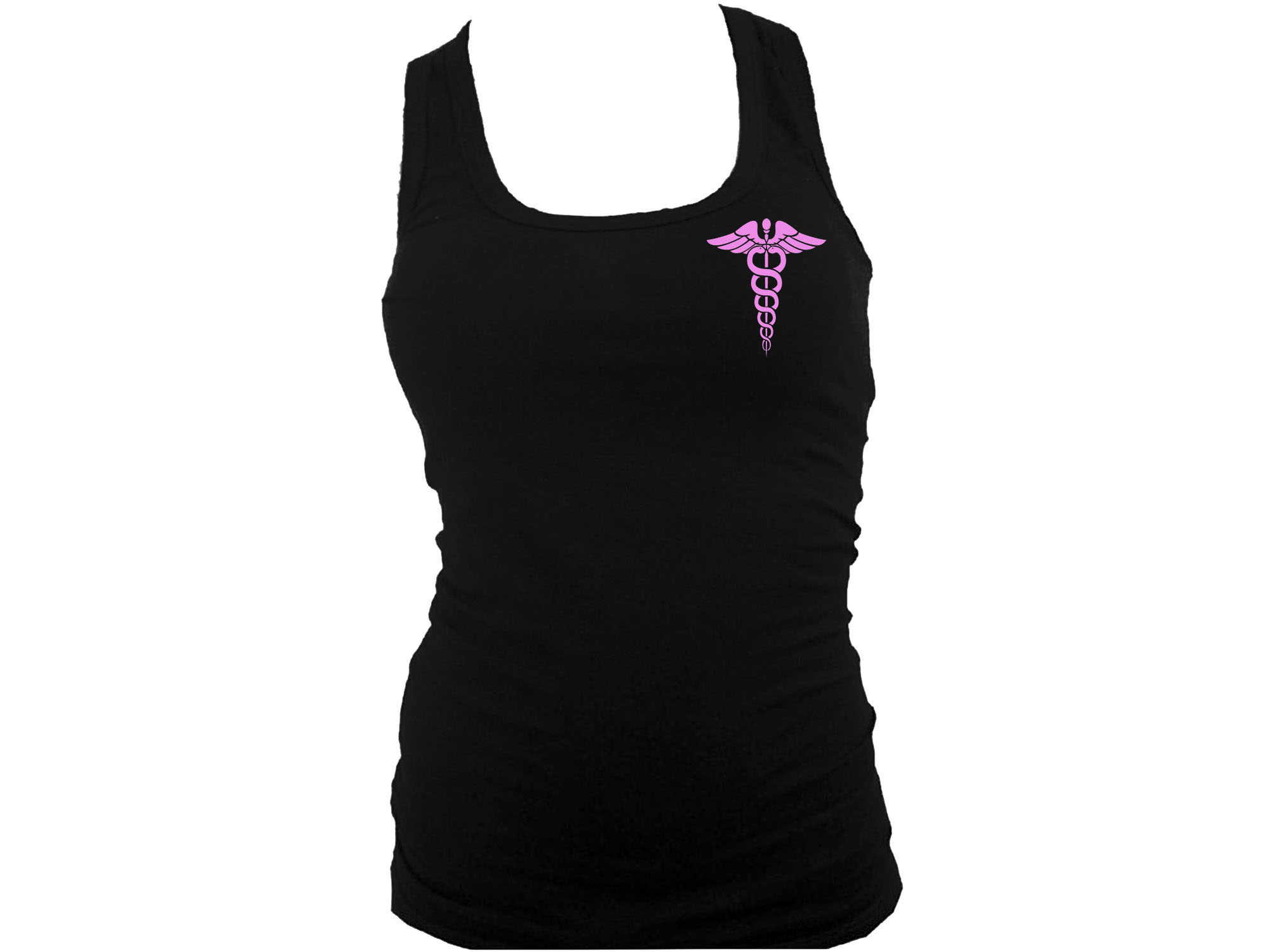 Nurse pin small sign medic women black tank top L/XL