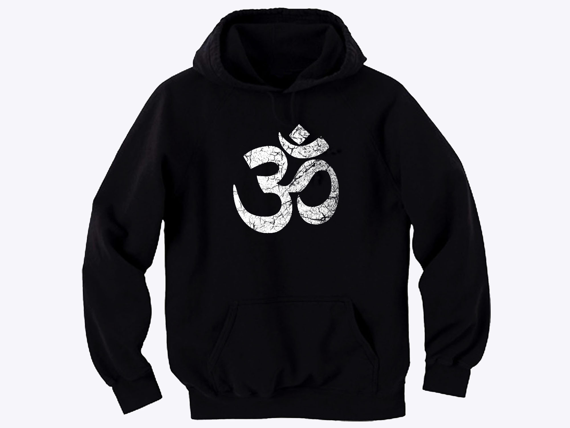 Ohm hoodie - om aum yoga distressed look