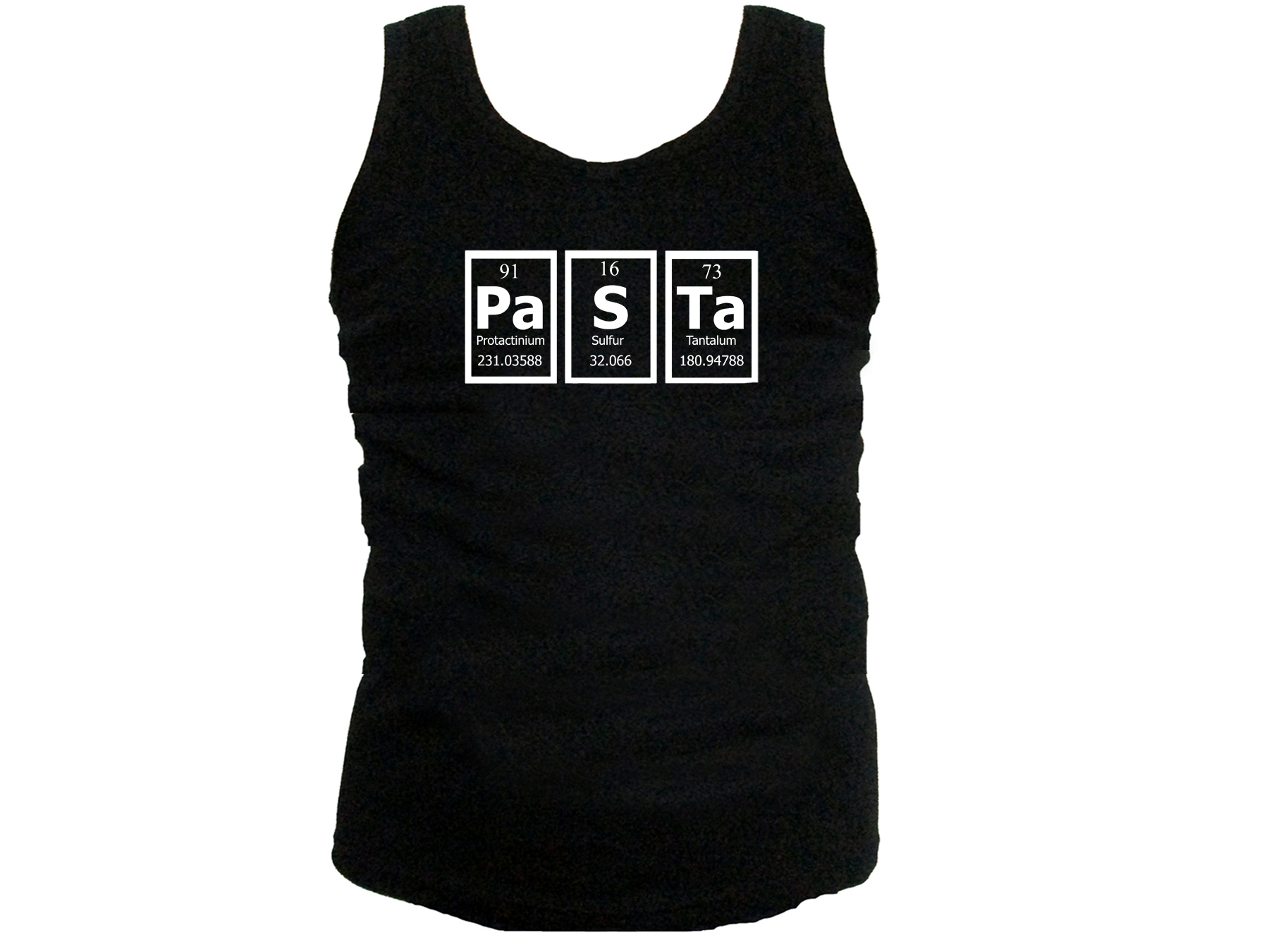 Pasta periodic table of elements nerdy food funny tank top