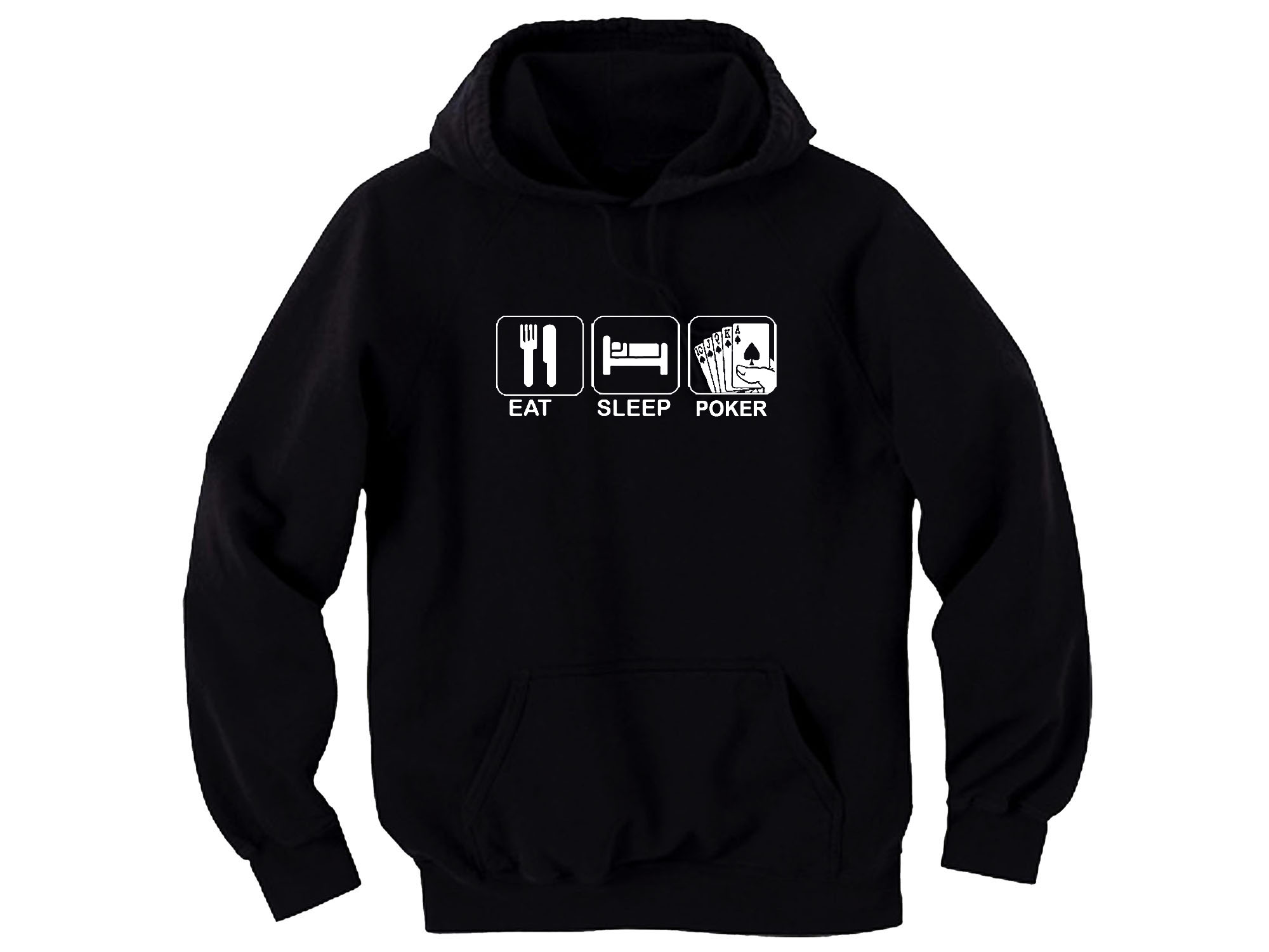 Eat sleep poker gambler cool graphic hoodie