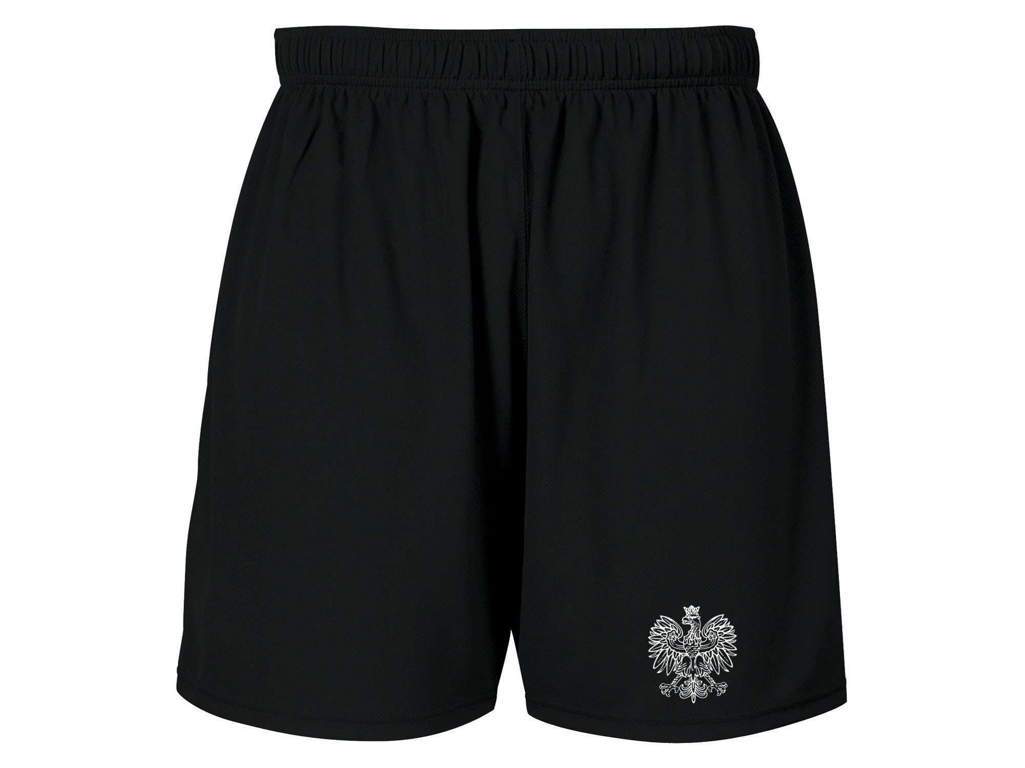 Polish coat of arms Eagle sweat proof polyester black shorts