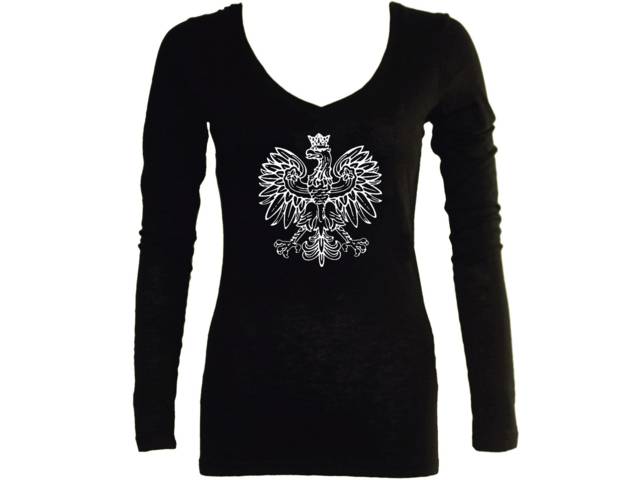 Polish Eagle Poland crest woman sleeved t-shirt