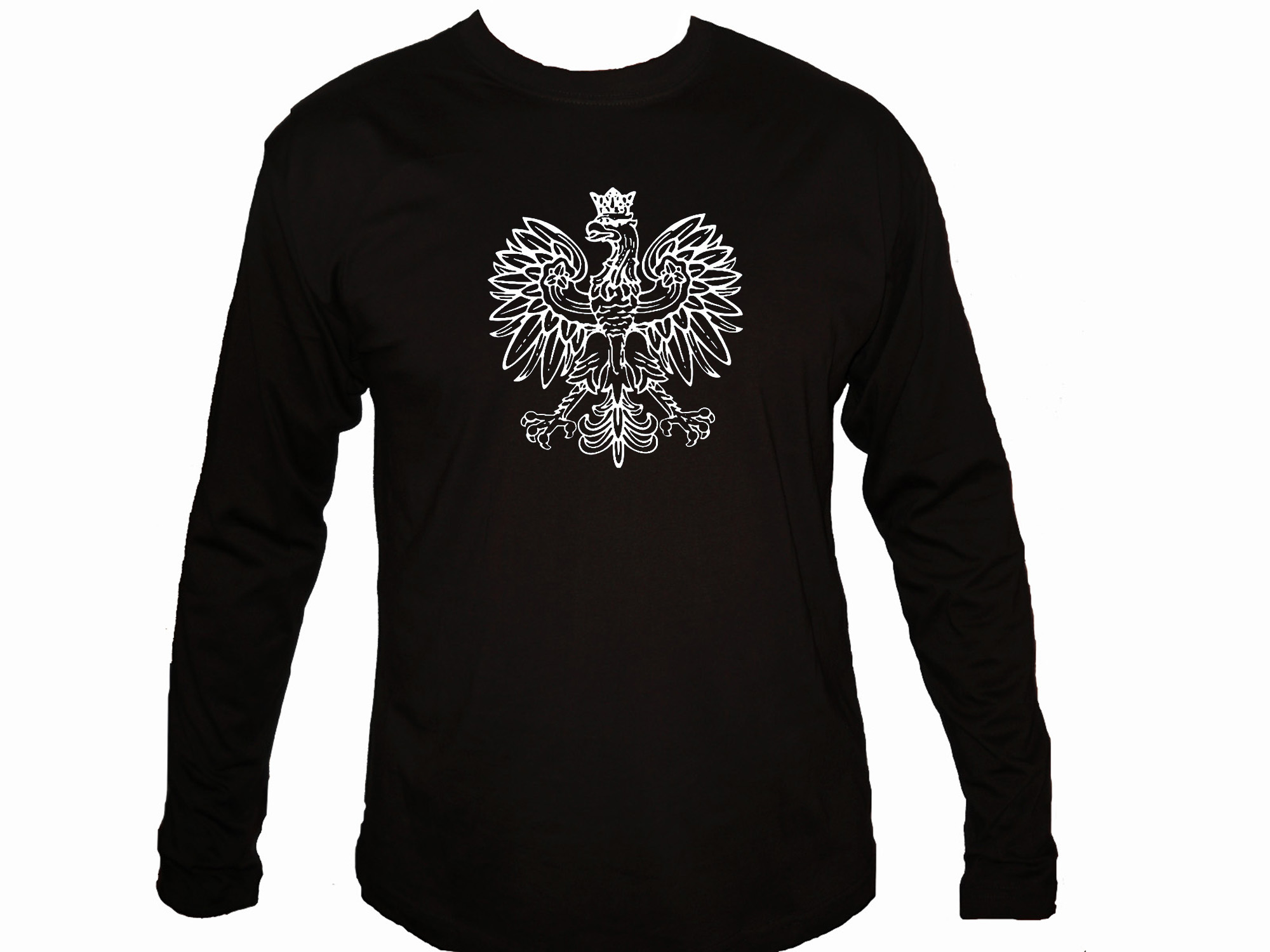 White Polish eagle-poland pride polska man sleeved t-shirt